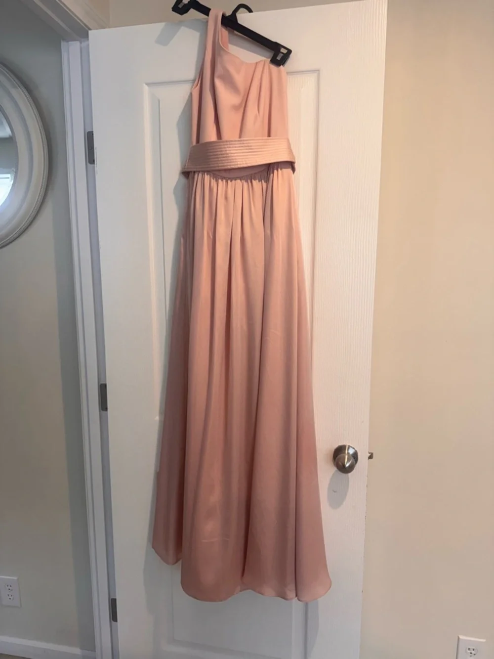 Vera wang white bridesmaid dress One-Shoulder Blush Pink size 8 - Picture 5 of 5